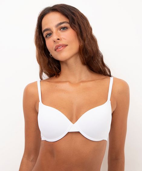 sutiã push up com aro e bojo enchimento branco
