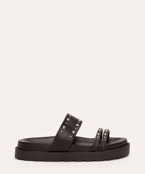 papete flatform feminina com tachas oneself preta