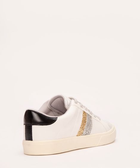 tênis recortes glitter oneself branco