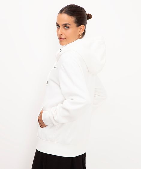 jaqueta de moletom com capuz authentic off white