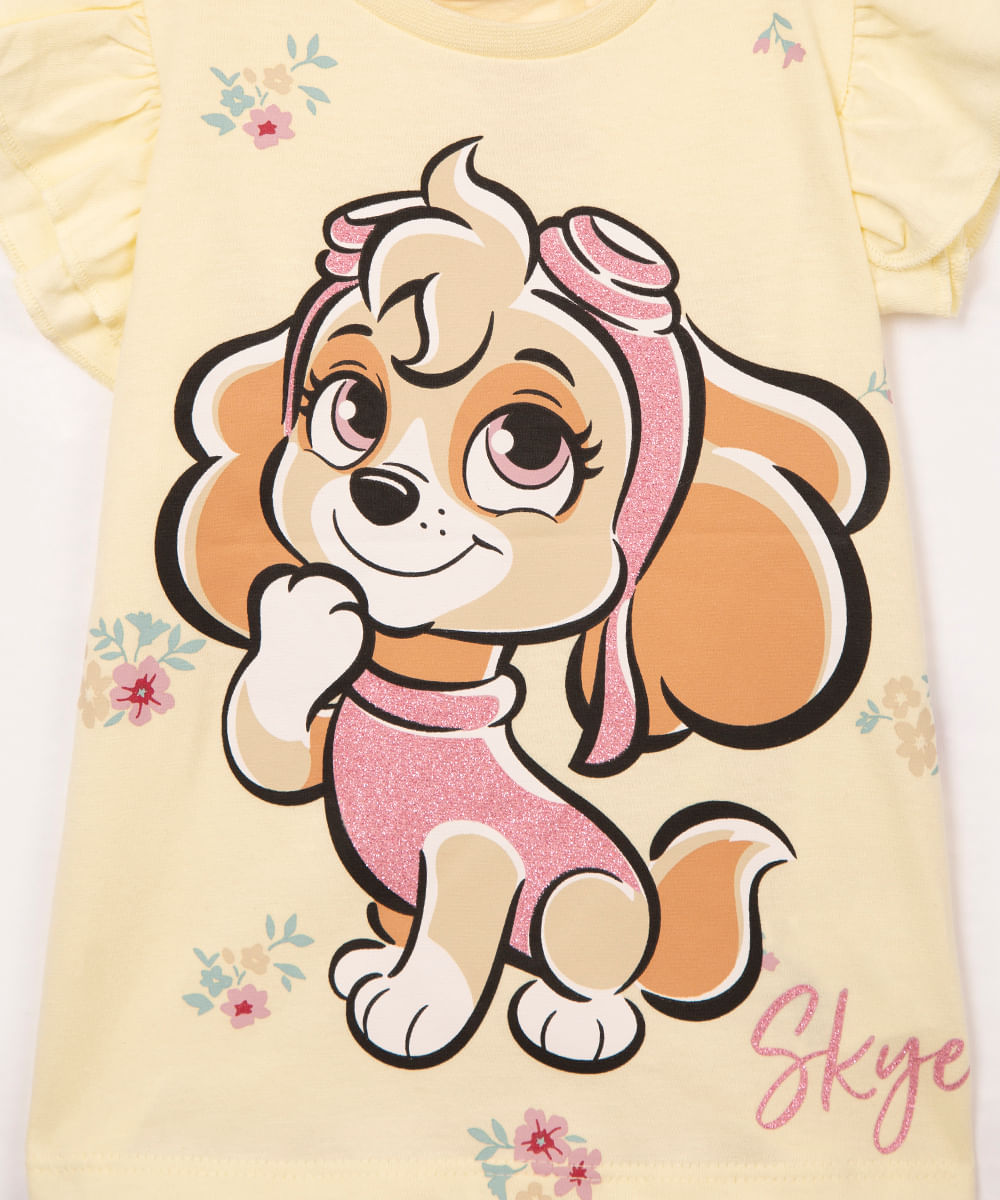 blusa infantil de algodão skye amarelo