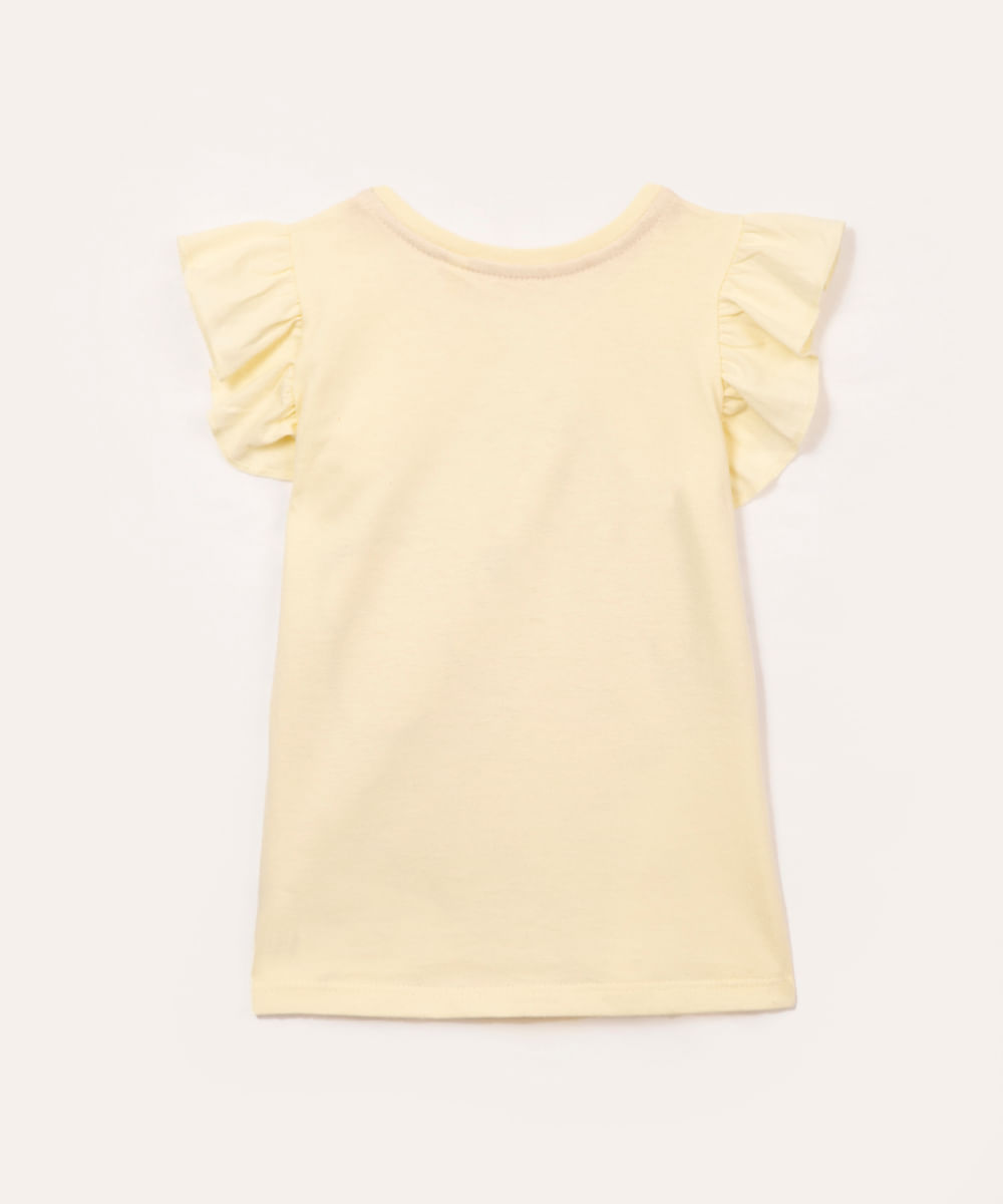 blusa infantil de algodão skye amarelo