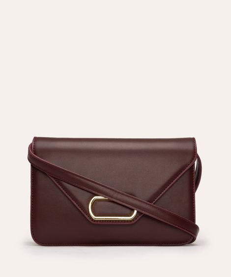 bolsa shoulder com fivela mindset vinho