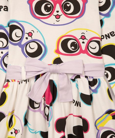 vestido infantil manga longa luluca colorido