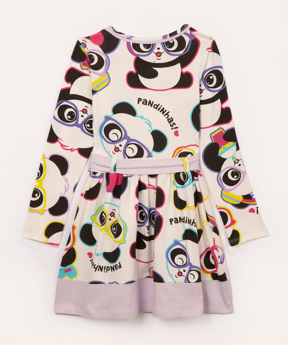 vestido infantil manga longa luluca colorido