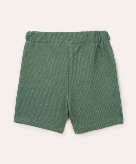 short de moletom infantil com bolsos verde