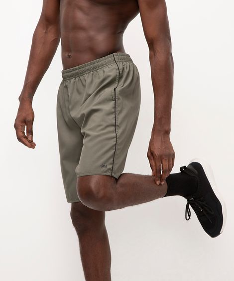 bermuda masculina esportiva com nervuras verde