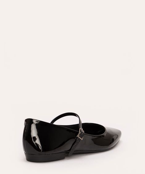sapatilha boneca bico quadrado oneself preto