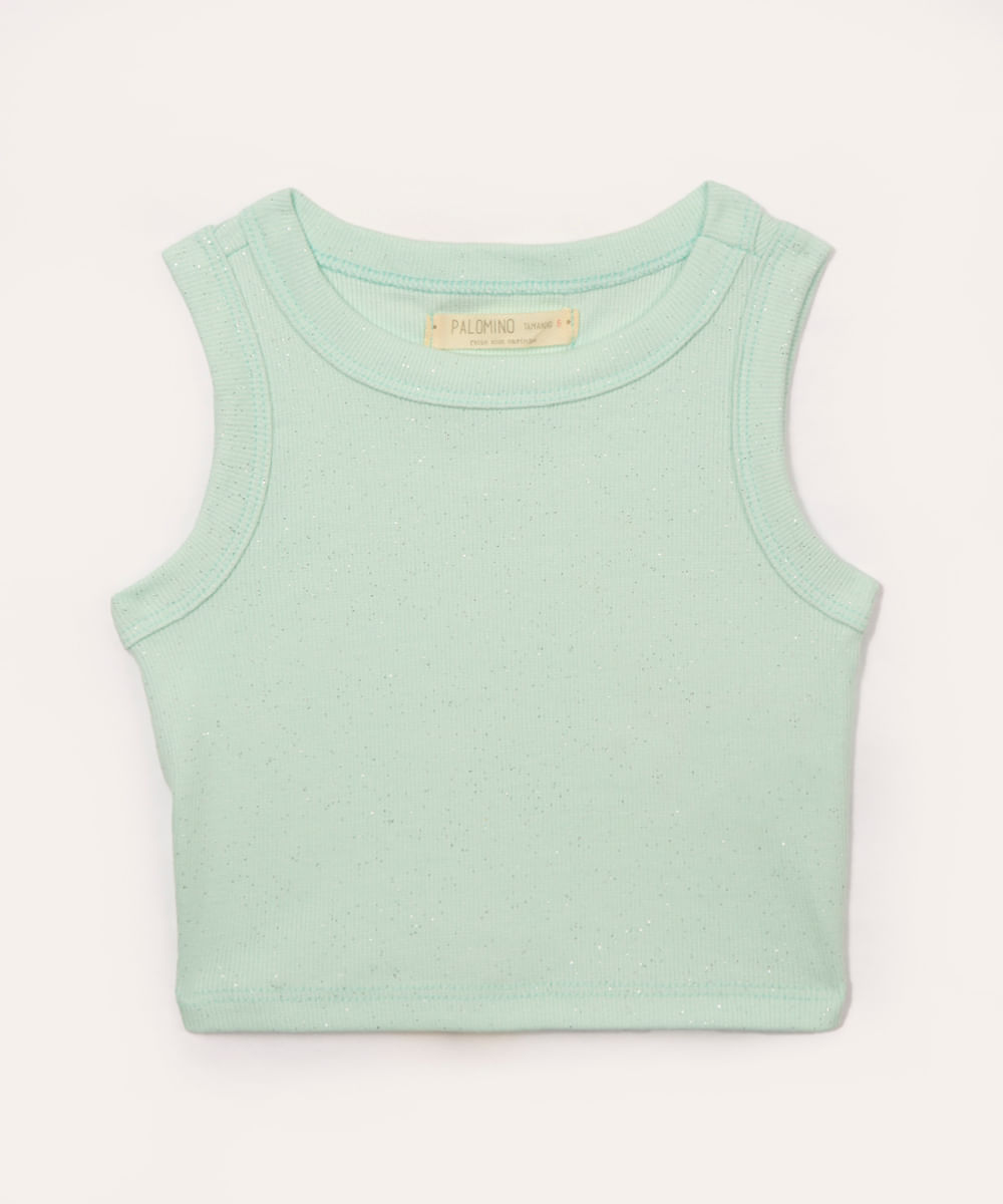 regata infantil com glitter verde
