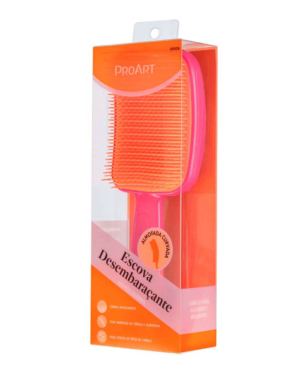 escova desembaraçante proart rosa