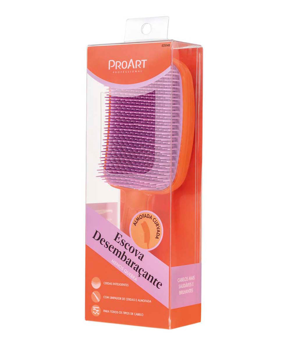 escova desembaraçante proart  roxo