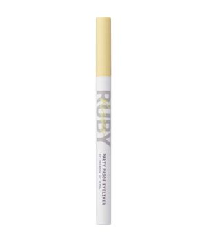 delineador party proof eyeliner retro yellow ruby kisses