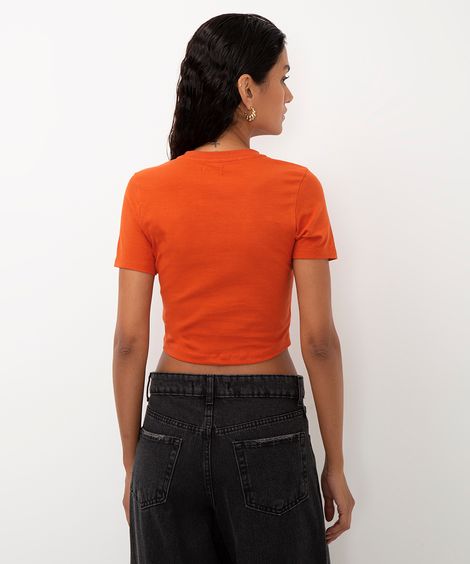 camiseta de algodão heart and soul laranja