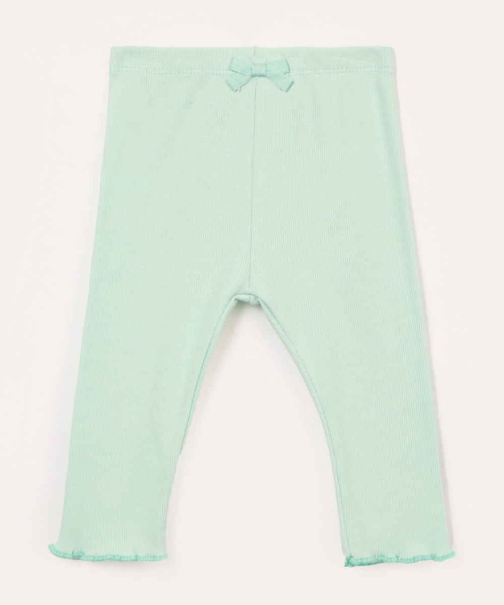 calça infantil de algodão verde