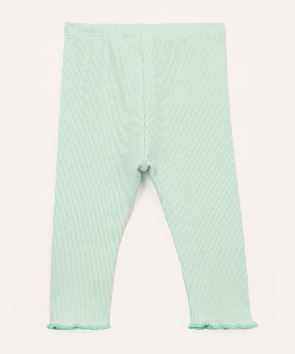 calça infantil de algodão verde