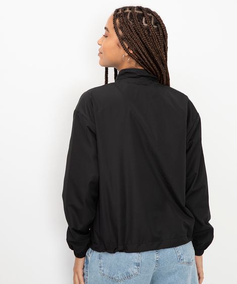jaqueta corta vento básica - preto