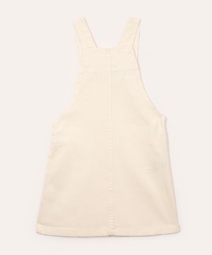 salopete infantil cotelê off white