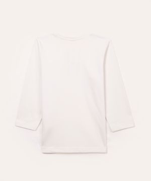 camiseta infantil gola portuguesa manga longa branco