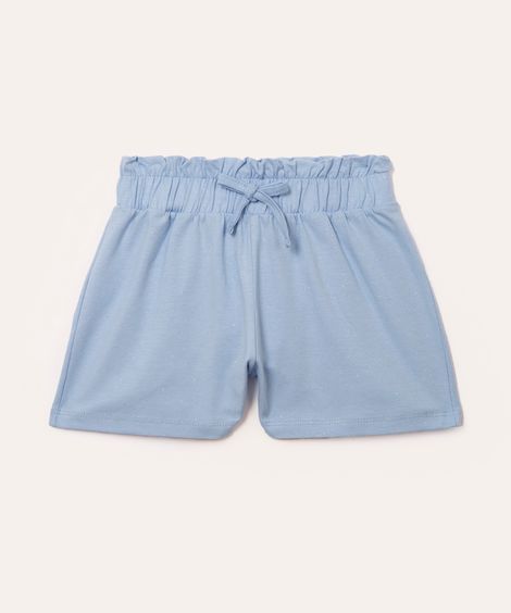 short infantil clochard glitter azul
