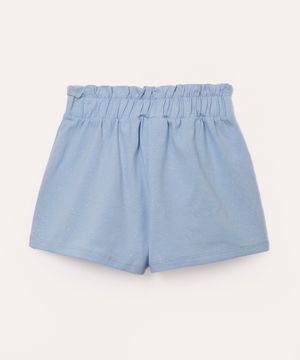 short infantil clochard glitter azul claro