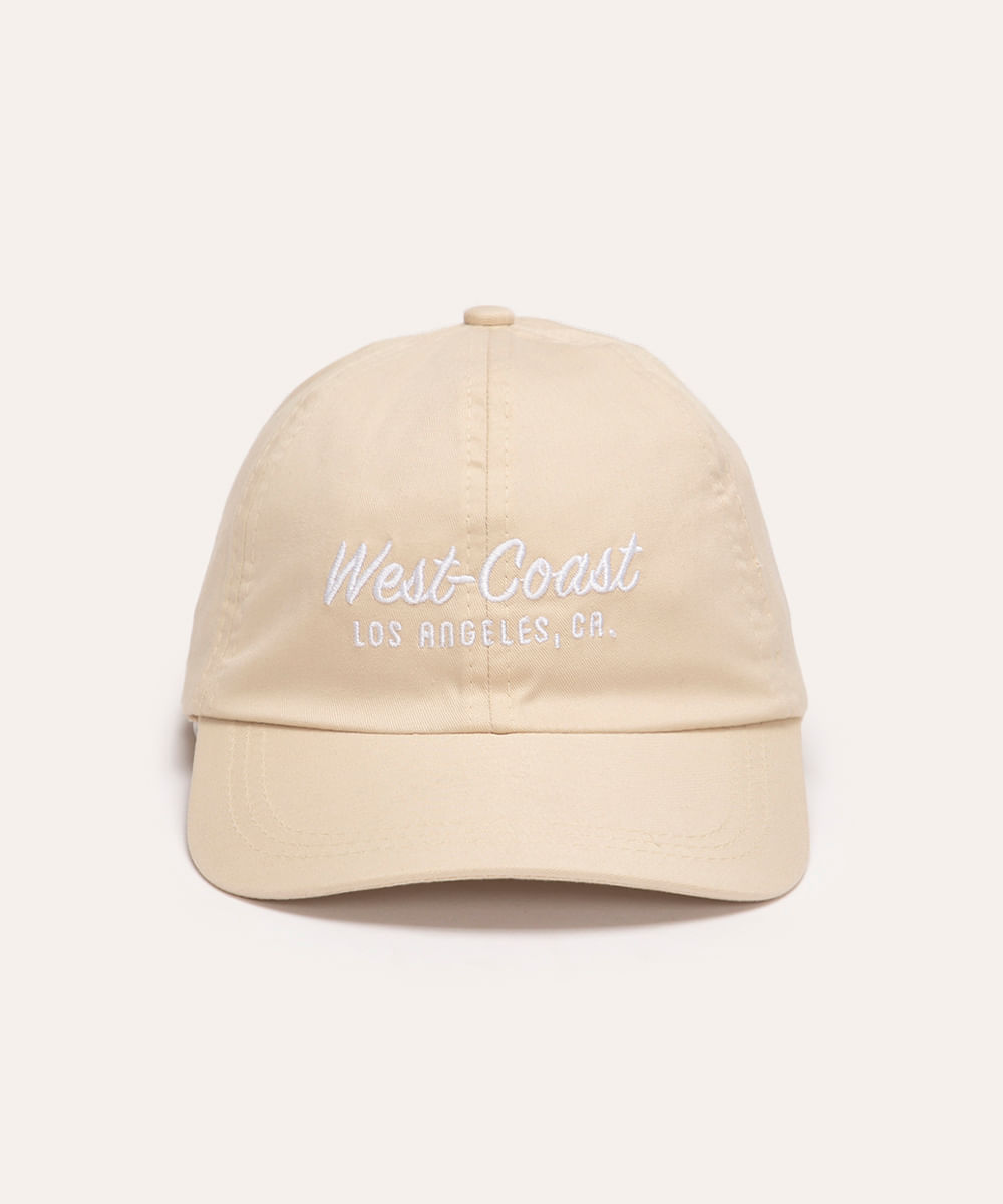 boné de sarja aba curva west coast bege