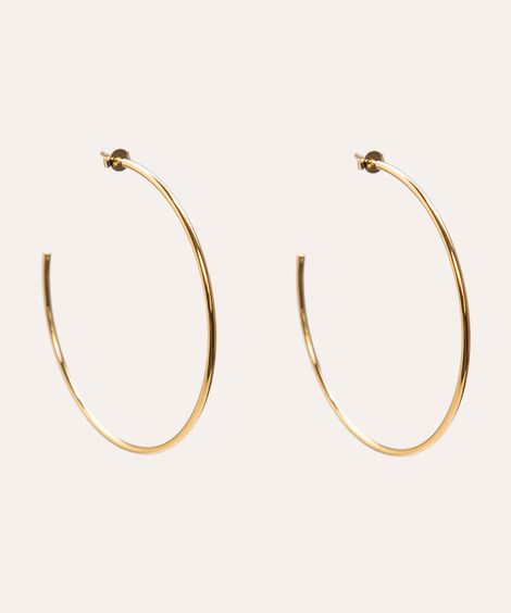 brinco argola básico dourado