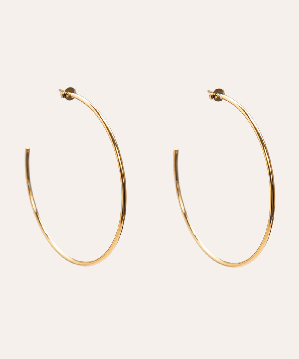 brinco argola básico dourado