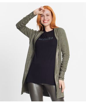 Cardigan Longo Feminino Rovitex Verde