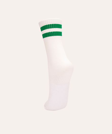 meião infantil de futebol branco