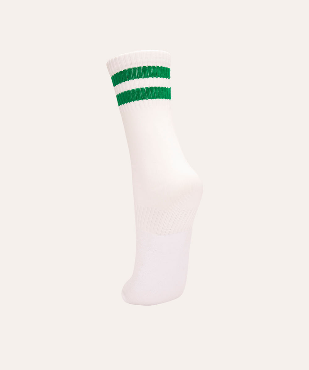 meião infantil de futebol branco