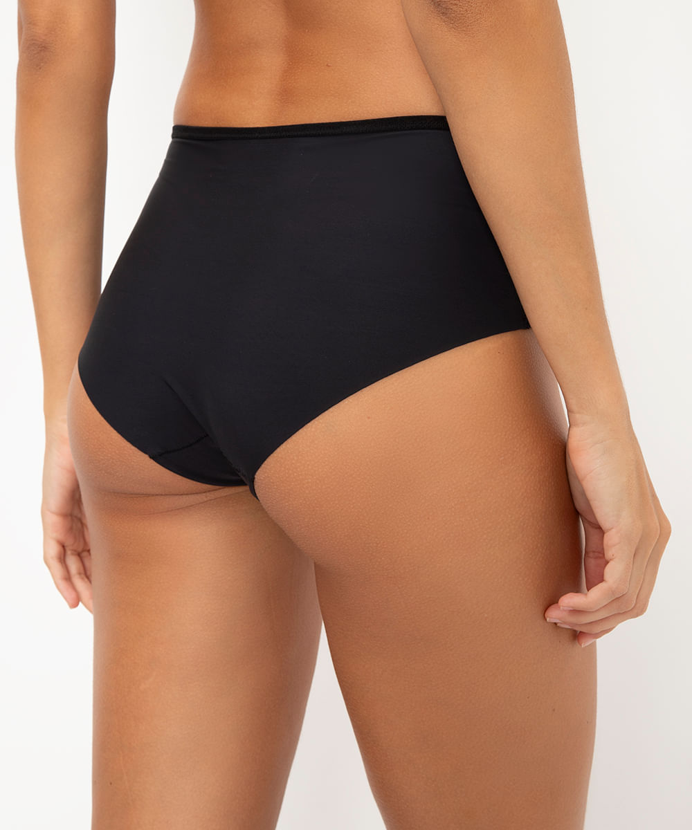 calcinha caleçon corte fio delrio preta