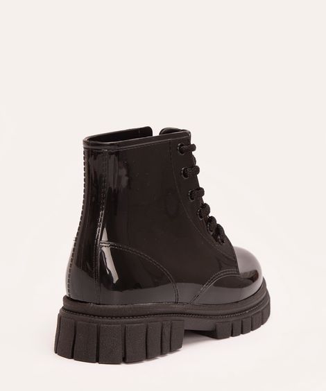 bota infantil coturno tratorado preto
