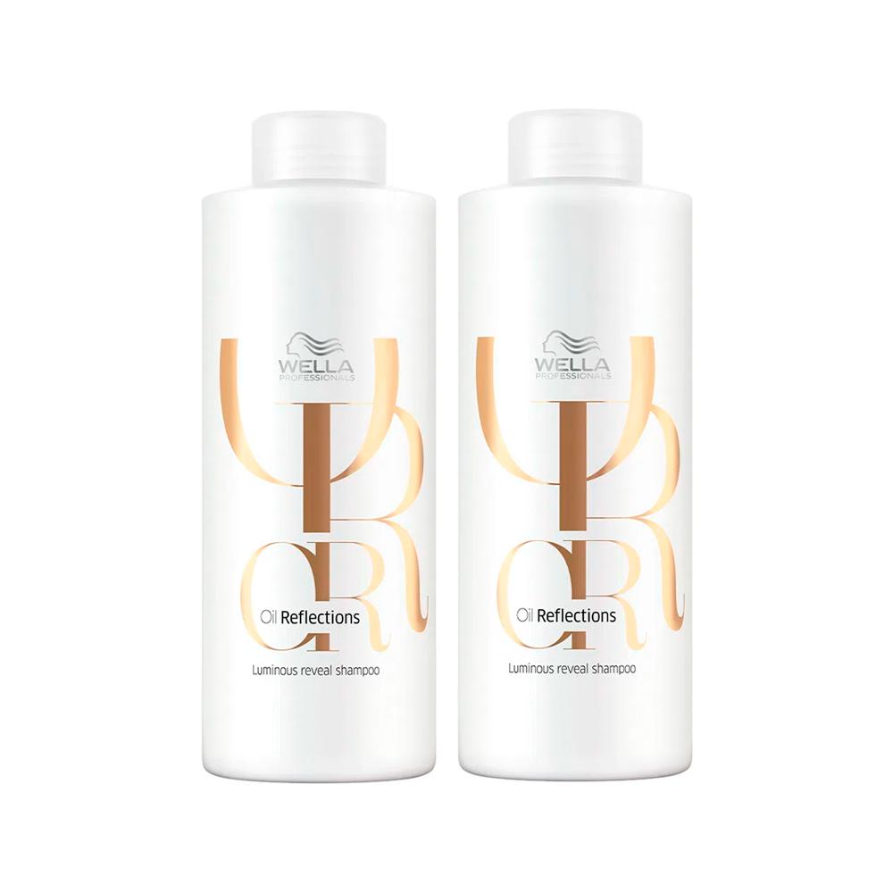 Kit Wella Professionals Shampoo Oil Reflections 1000 ml - 2 Unidades