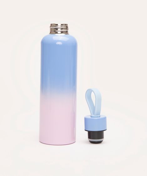 garrafa de metal com alça degradê 500ml colorido