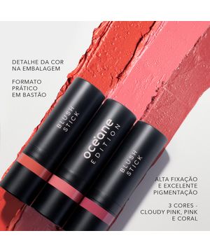 Blush em Bastão Rosa Claro - Blush Stick Cloudy Pink Océane Edition 12g