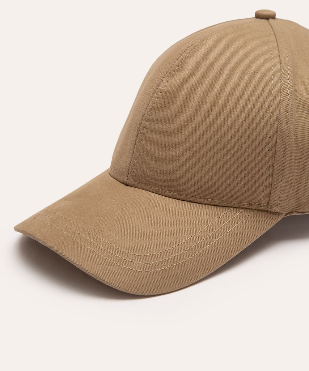 boné de sarja aba curva bege médio - kaki