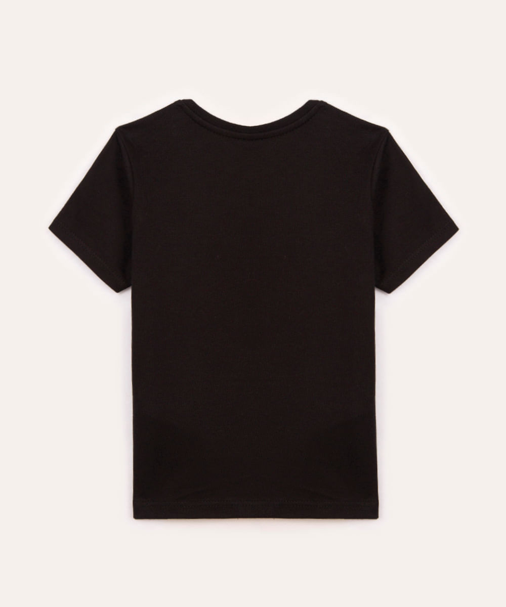 camiseta de algodão infantil homem aranha preto