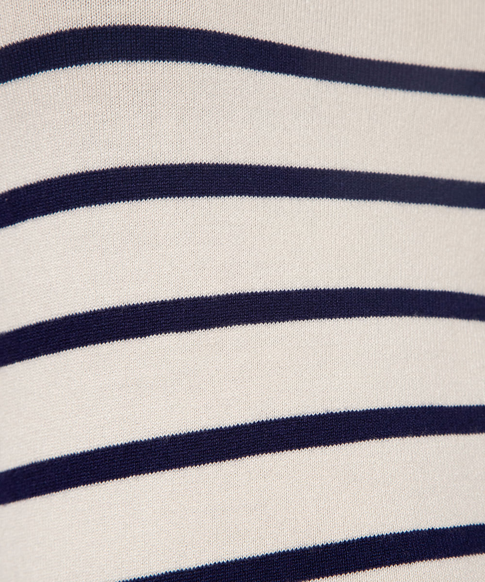 suéter de tricot listrado mindset off white