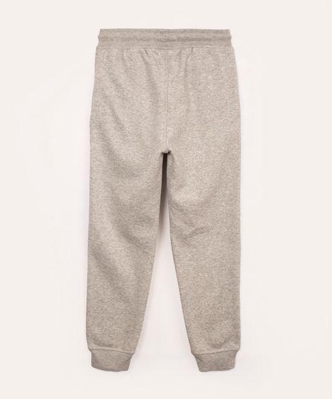 calça jogger de moletom infantil - cinza mescla