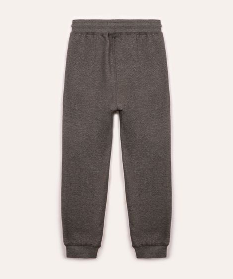 calça jogger de moletom infantil - cinza mescla escuro