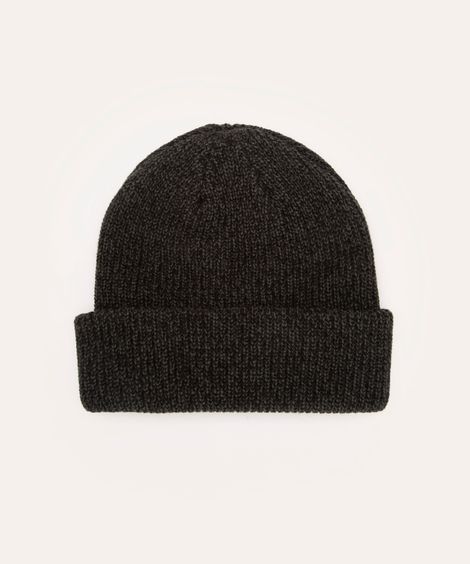 gorro de tricot mesclado verde militar