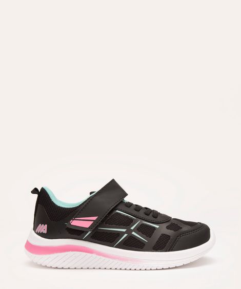 tênis infantil com velcro preto