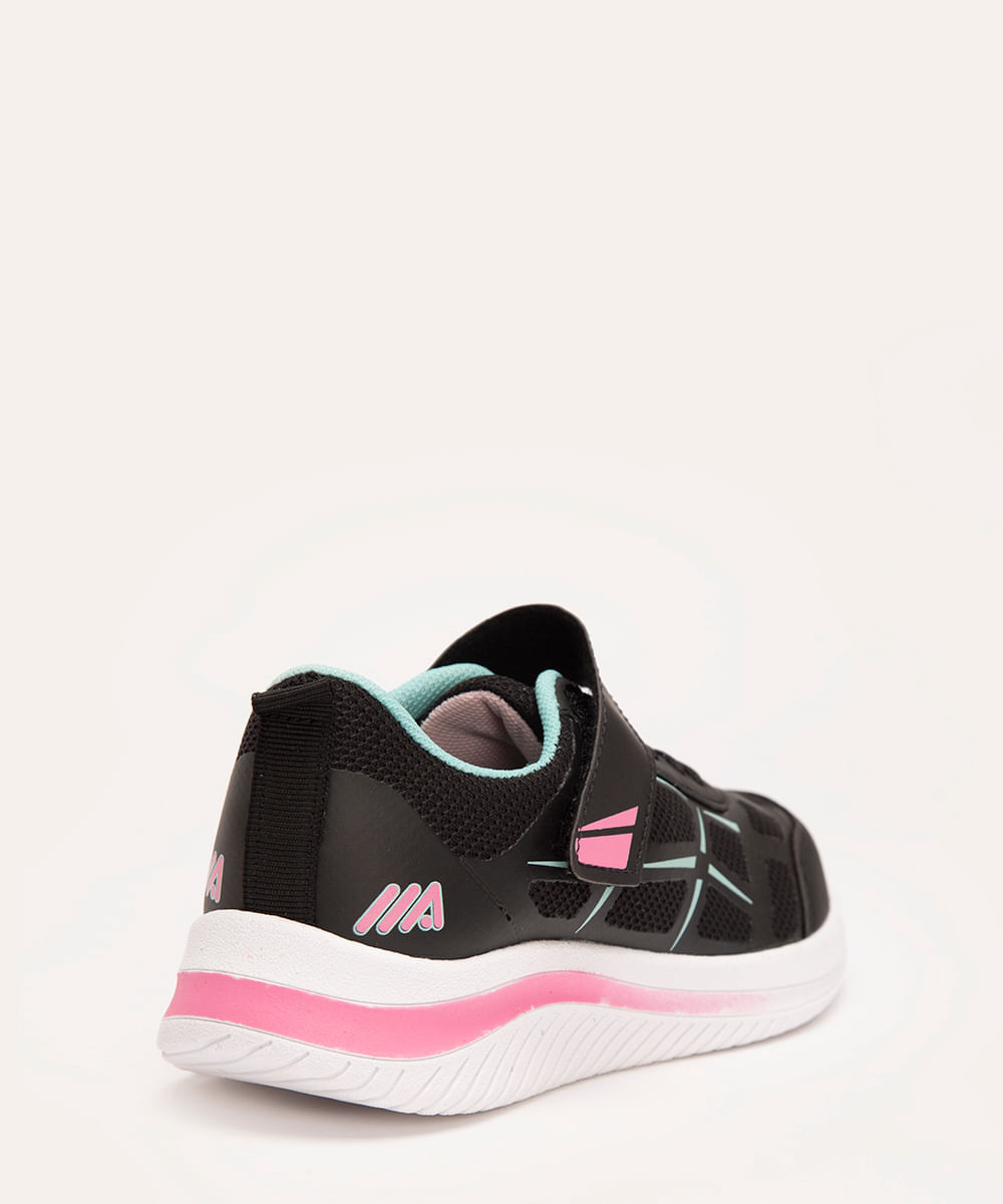 tênis infantil com velcro preto