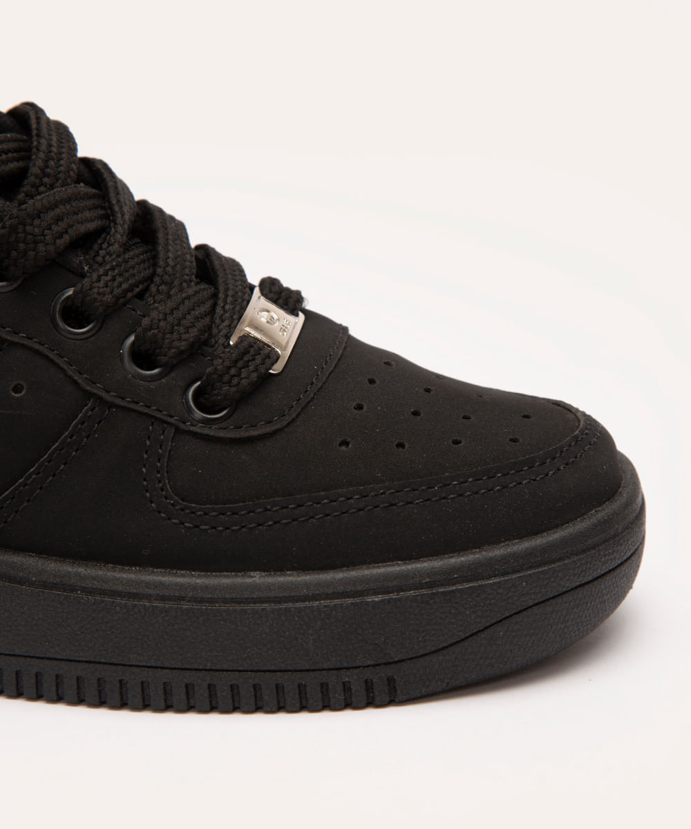 tênis infantil com cadarço ollie preto