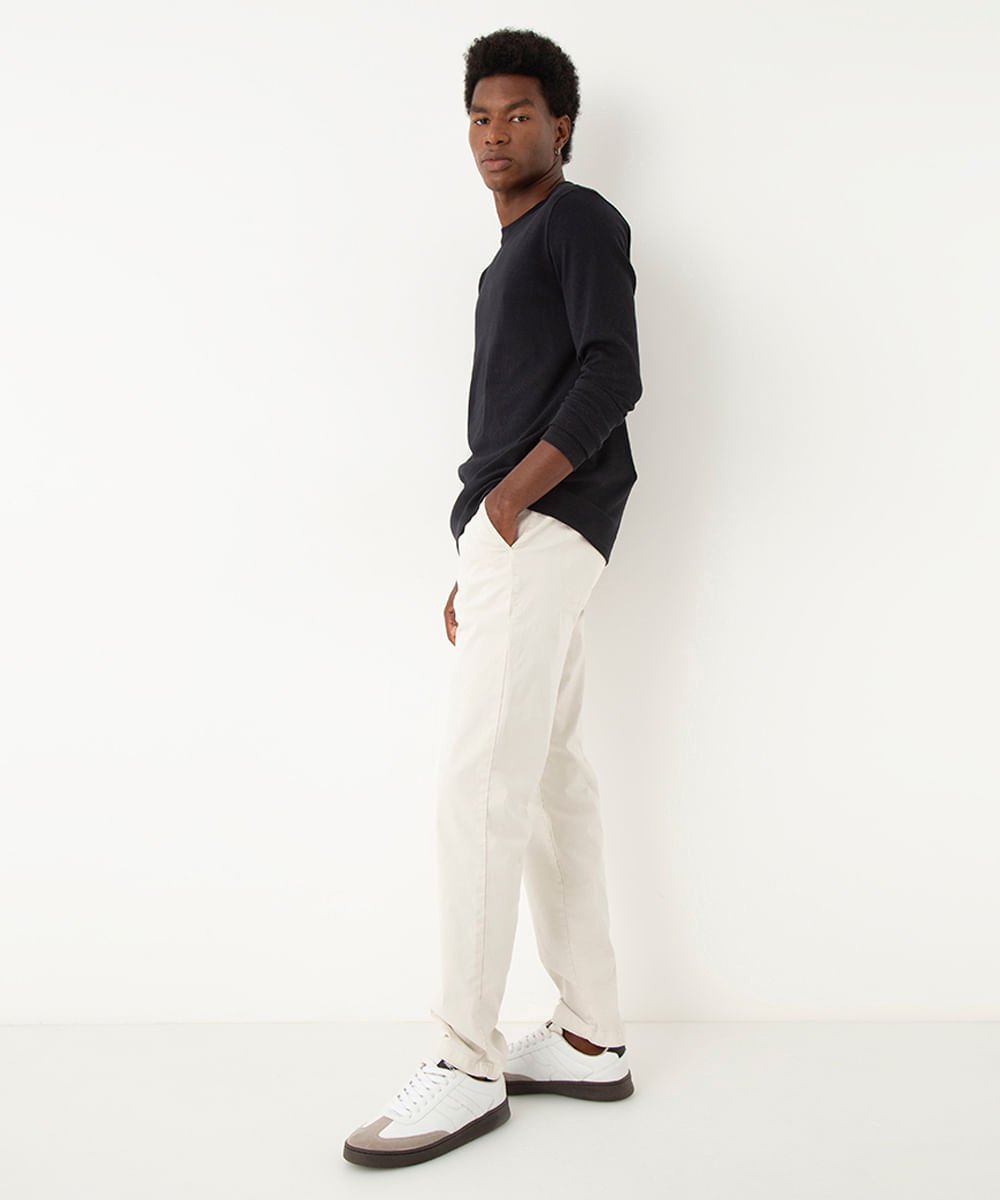 camiseta de algodão canelada preta