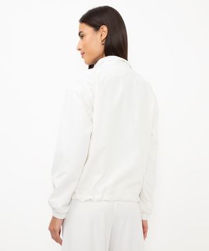 jaqueta corta vento básica off white