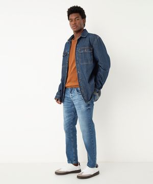 calça jeans slim cropped azul escuro