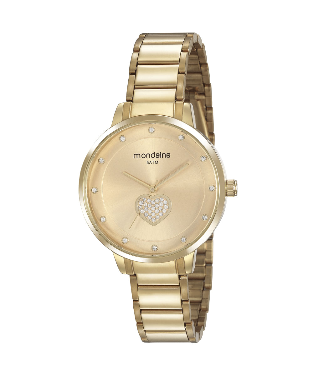 relógio mondaine analógico 53863lpmvde1kc dourado