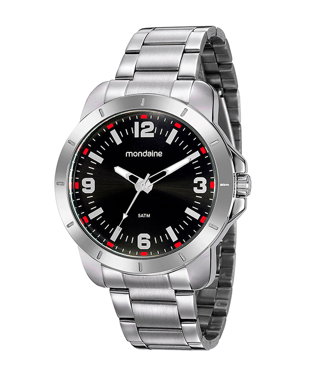 relógio mondaine analógico 99519g0mvne1kf prateado