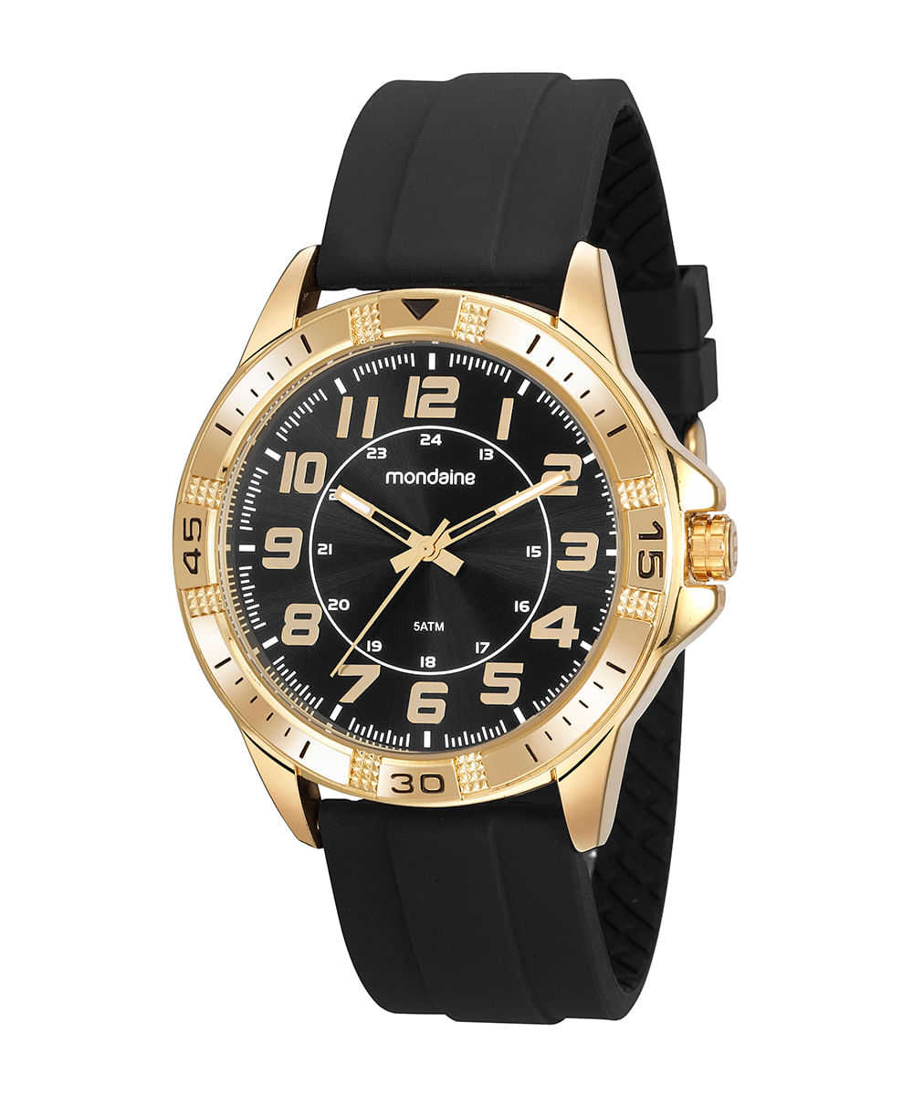 relógio mondaine analógico 99431gpmvdi1kr dourado